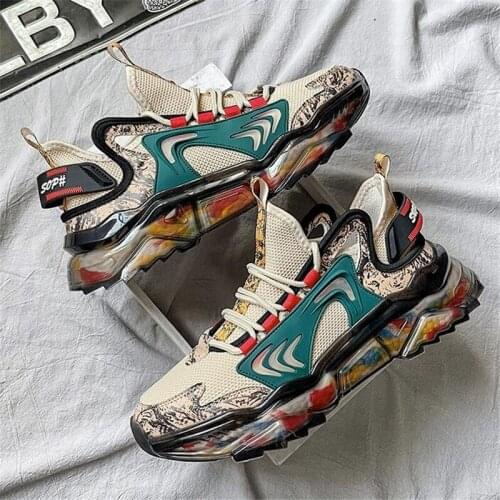 Fashion Men Casual Shoes Chunky Mens Sneakers Luxury Trainers Running Sport Shoes for Men Damping Tennis Shoes Platform Sneaker