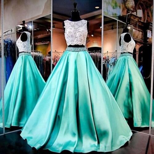 Mint Green Maxi Skirts Womens A Link Pleated Chic Floor Length Skirts 2017 Custom Made Formal Party Long Skirts NO BEADING