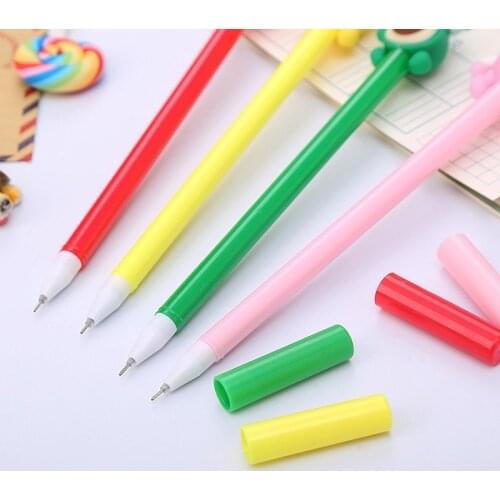 20PCs Cute Fruit Gel Pens Set Creative Learning Stationery Student Test Pen School Office Writing Tools Prizes Gifts Wholesale