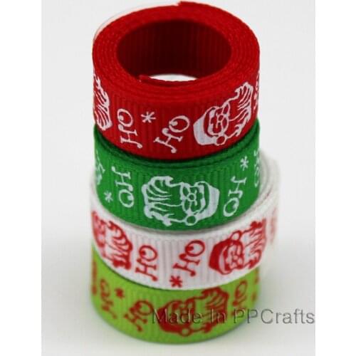 New 3/8" 9MM Santa Claus Grosgrain Ribbon For DIY Hairbow Crafts Christmas Decoration 100yds/roll Free shipping