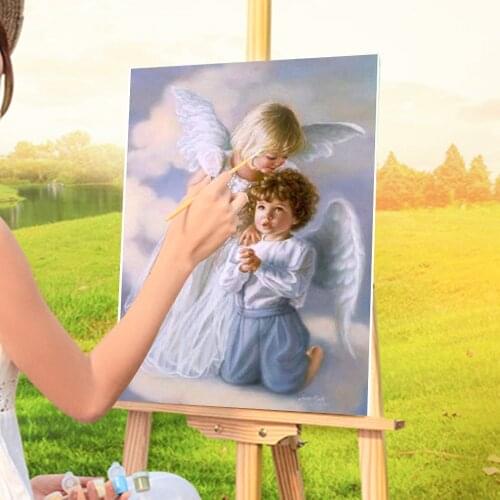 Region Angel Coloring By Numbers Painting Complete Kit Acrylic Paints 40*50 Picture By Numbers Photo Home Wholesale