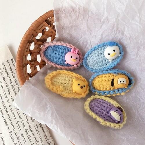 Autumn and Winter Baby Children Cute Colors Knitting Cartoon Ornament Hair Clips Girls Lovely Hairpins Kids Hair Accessories