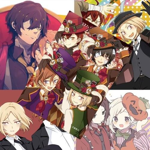 8pcs/set Anime Bungou Stray Dogs Posters Included 8 Different Pictures HD Print Wall Poster 42X29CM