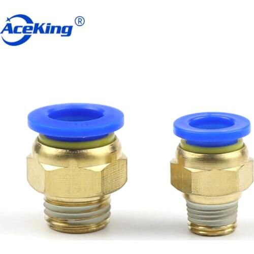 Air Pneumatic PC Fitting12mm 10mm 8mm 6mm 4mm Hose Tube 1/4"BSP1/2"1/8" 3/8" Male Thread Pipe Connector Quick Coupling Brass APC