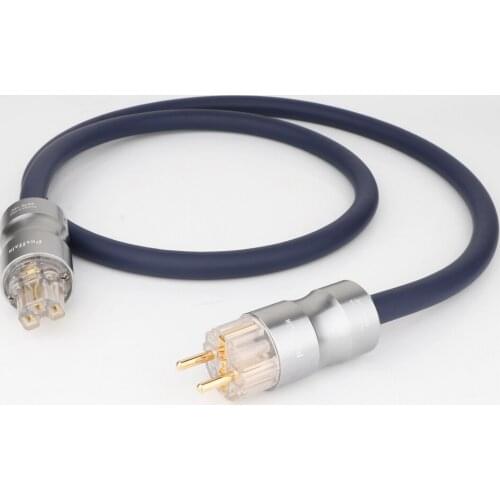 Preffair D503 7N Copper SCHUKO Power Cable Gold plated EU US power plug cable hifi power cord cable for DVD CD AMP power