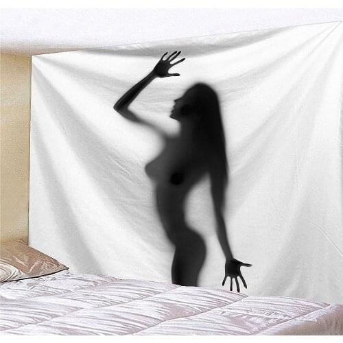 Sexy Artistic Woman Silk Mesh Panties Ass Poster Background Hanging Cloth Tapestry Mural Curtain Banners Home Decoration B7