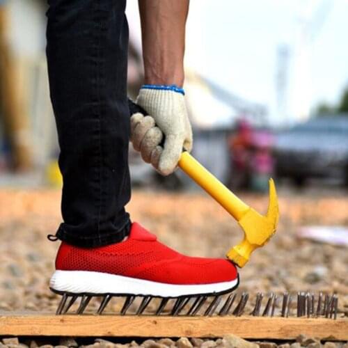 Air-mesh Summer Lightweight Steel toecap Men Women Work & Safety Boots Breathable Male Female Shoes Plus Size 36-46