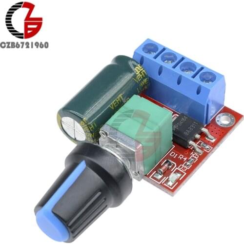 PWM Voltage Regulator DC Motor Speed Controller Speed Control Switch 4.5-35V 5A Soft Start Motor Speed Control Power Regulator