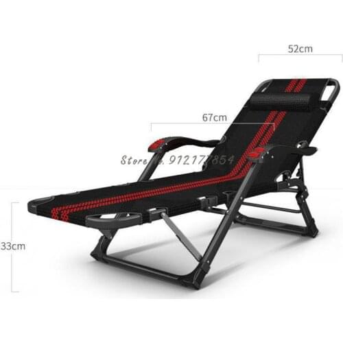 Folding Lounge Chair Lunch Break Lazy Back Chair Balcony Home Nap Chair Bed Dual-purpose Beach Leisure Chair
