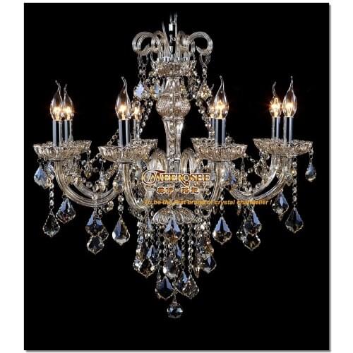 Modern Cognac Crystal Chandelier Lamp Glass Arms Chandelier Pendant Lusters Crystal Indoor Lighting For Home Decor Light