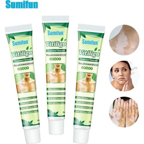 Sumifun 3Pcs Vitiligo Treament Paste Antibacterial Cream Psoriasis Localized Vitiligo Ointment White Spot Mycosis Treatment