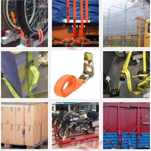 Luggage Lashing Porable Heavy Duty Tie Down Cargo Strap Strong Ratchet Strap Belt With Metal Buckle