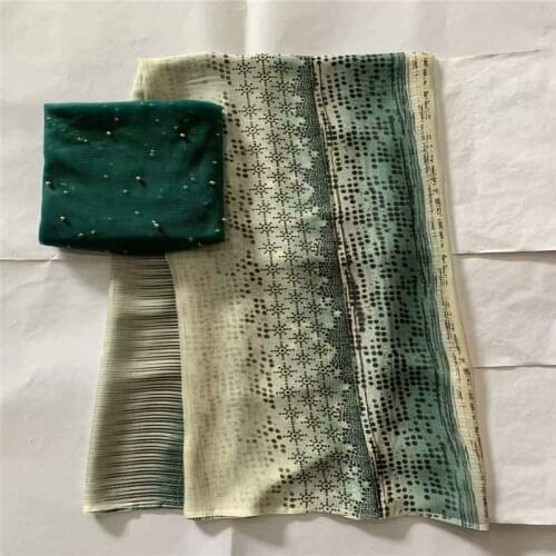 High Quality African Silk Chiffon Printed Fabric 5+2 Yards For Ladies To Wear Soft And Comfortable Printed Silk Fabric! LXF688