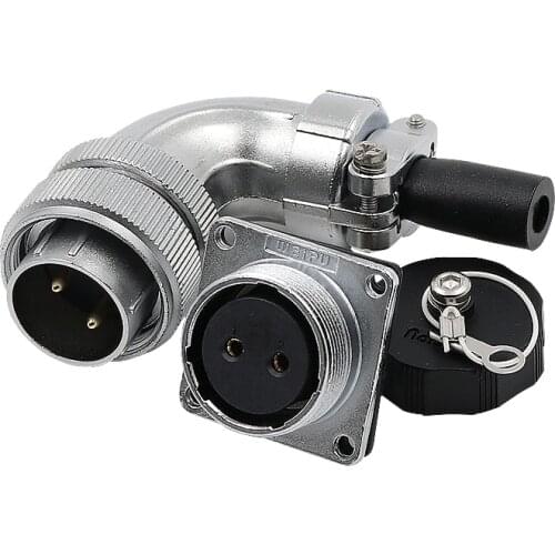 WEIPU WS24 TS+Z 90 Degree Right Angle Male Plug M24 Panle Mount Female Socket Jack Waterproof Connector 2Pin 3 4 9 10 12 19 Pin