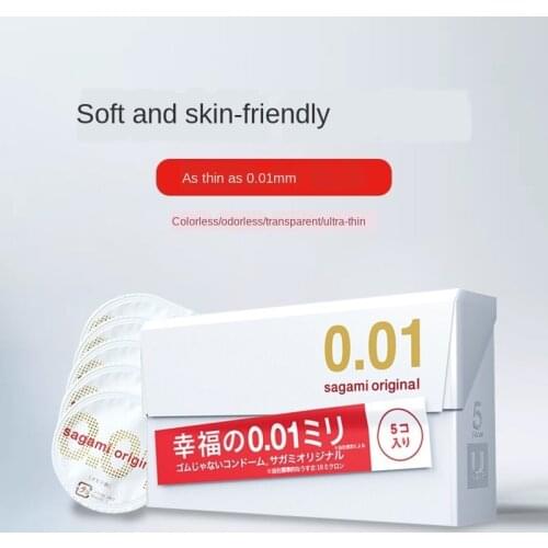 Japanese Sagami Ultra Thin 0.01mm Condom 5PCS 001 Sexy Lubricated Condoms Sex Toys Penis Sleeve Condom for Men Women Happiness