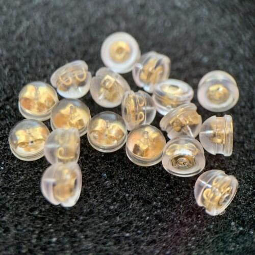 10pcs/lot Clear Soft Silicone Rubber Earring Backs Safety Bullet Stopper Rubber Jewelry Accessories DIY Parts Ear Plugging