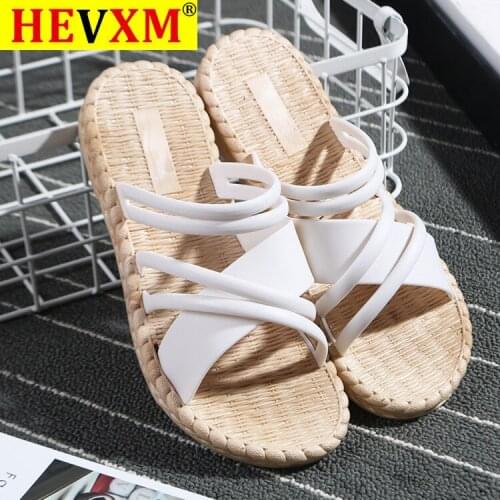 Women 2020 New Arrivals Flats Soled Beachn Sandals Ladies Open Toe Comfortable Multiple Colour Outdoor Summer Slippers