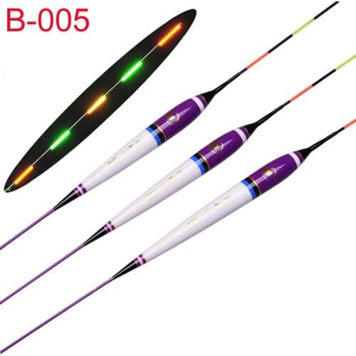 1Pcs 1~#3 LED Fishing Float Balsa Wood Lighting Electronic Fishing Float Saltwater Luminous Glow Fishing Buoy pesca