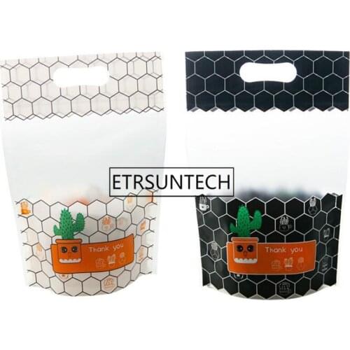 1000pcs Cactus Standup Plastic Bag Zipper Gift Dried Food Fruit Tea Packaging Pouches Self Sealing Bag