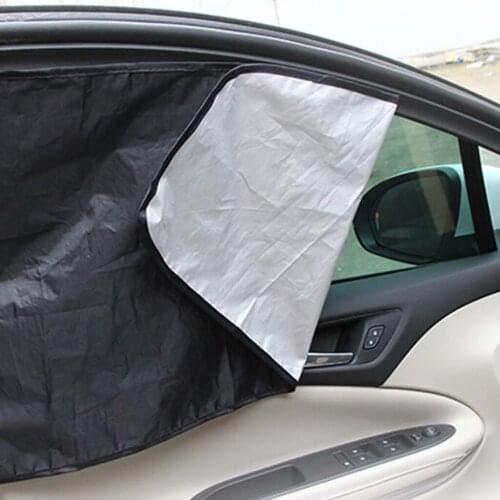 2 Pairs Car Sun Shield Curtains UV Protection Shield Adjustable