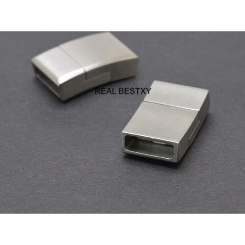 5pcs/lot Hole: 12*4mm DIY Jewelry Accessories Handmade High Quality Stainless Steel Magnetic Clasp Leather Cord Bracelet Ends