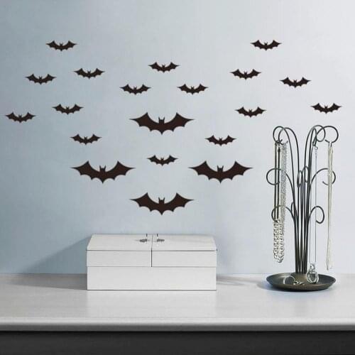 70% Dropshipping!!20Pcs Waterproof Removable Halloween Bat Wall Sticker Home Bedroom Decal Decor