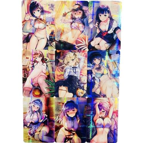 9 Pieces/set ACG Sexy Toy Hobby Hobby Collection Anime Card Sexy Nude Toy Hobby Collection Card Sexy College Style Card