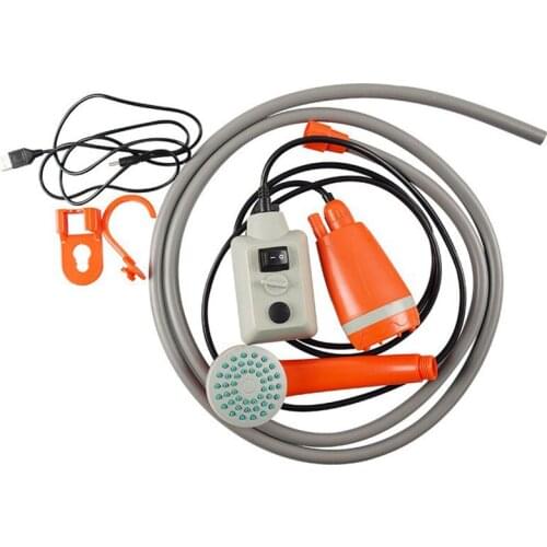 Promotion! Portable Outdoor Shower Usb Rechargeable Camping Water Pump Shower
