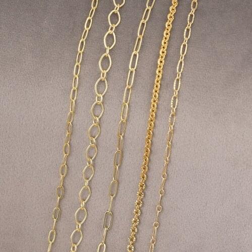 HAOSAW 1M/Lot Jewelry Accessories/Hand Made/DIY Chain For Necklace/Basic Style/Jewelry Findings & Components/Copper Chain