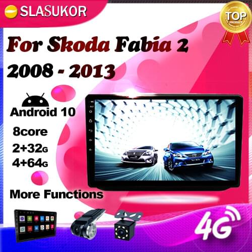 For Skoda Fabia 2 2008 2009 2010 2011- 2013 Android Multimedia Video Car Radio Navigation GPS Head Unit Mirror Link No 2din DVD