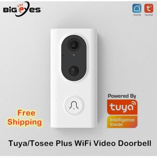 Tuya WiFi Video Doorbell Smart Life Wireless Video Door Phone Low Power Consumption Alexa and Google Home Doorbell Camera
