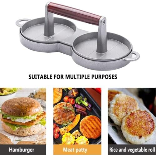 Double Hole Burger Press Hamburger Press Patty Maker Press Stuffed Burger Patty Press Regular Burger Maker A1