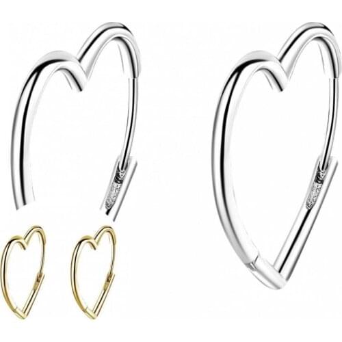 Elegant 1 Pair Romantic Sweet Love Hoop Earring Fashion Earrings Anti-Fading for Wedding