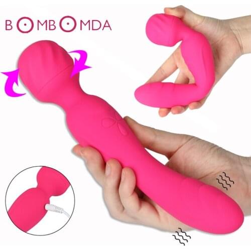 Heating Dildo Magic AV Vibrator for Women Nipple Massager Clitoral Vagina Vibrator G spot Stimulator Adults Sex Toy for Women