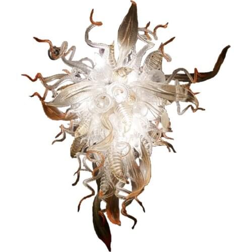 Hot Sale White Color Modern Chandelier Custom Made Art LED Glass Chandeliers Bedroom Decoration