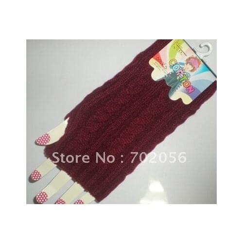 Cotton Knitted Arm warmers ARM CORVER Fingerless Half Gloves20 pairs/lot #2341