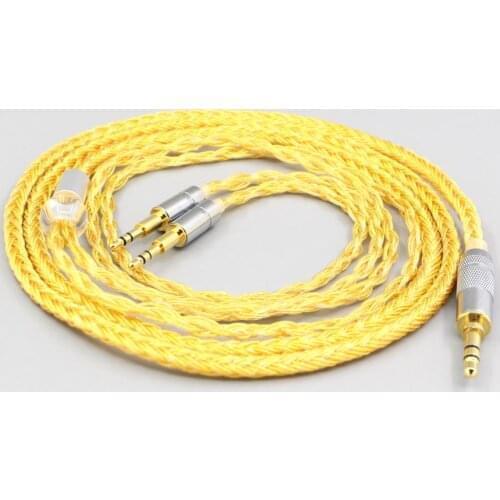 LN007382 16 Core OCC Gold Plated Braided Earphone Cable For Nighthawk Monoprice M650 Monolith M1060 M1060C M565 M565 headphone
