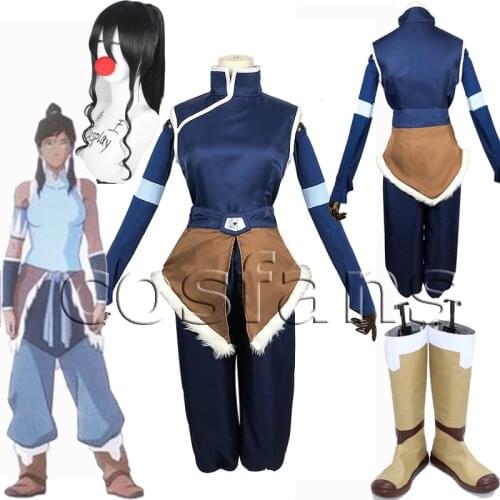 Anime Avatar The Legend of Korra Cosplay Costume Season 4 Avatar The Last Airbender Korra Cosplay Costume Full set