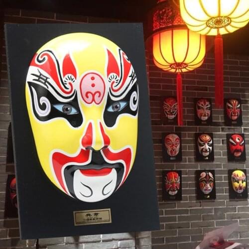Peking Opera Facial Mask Five Gods of Wealth Wall Decoration Ornaments Gift room decoration room decor bedroom decor