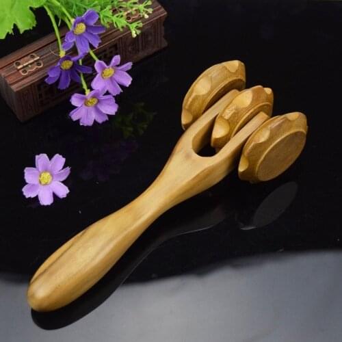 Meridian Massage Wooden Massage Roller Plantar Reflexology Acupuncture Therapy Acupoint Rub Row Wooden Massage Roller Health
