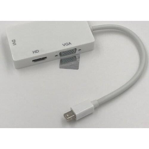 Mini DisplayPort to HDTV+VGA+DVI Adapter Male to Female Converter Mini DP to HDMI-Compatible VGA DVI24+5 For PC Monitor