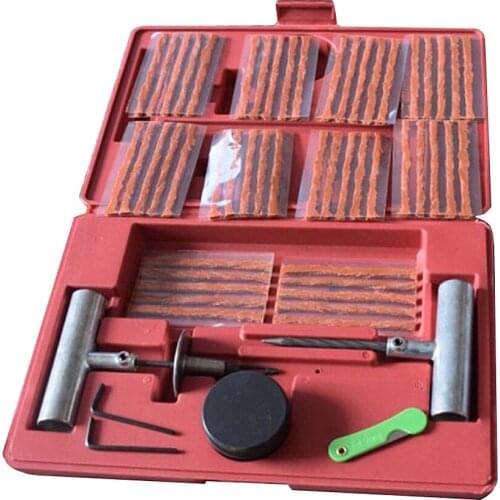 57Pcs Truck Tubeless Tire Repair Kit Emergency Fix Punctures Tool Plug Patch