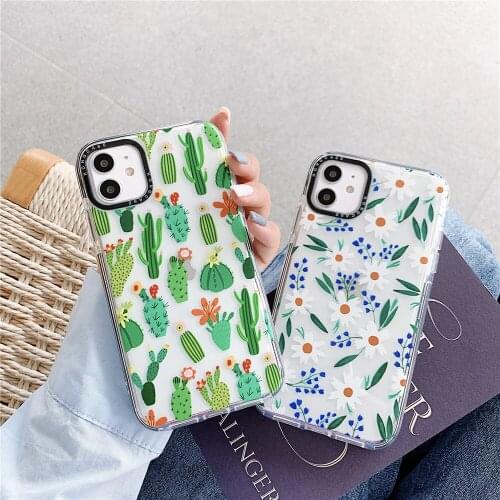 New Double Cactus Fitted Phone Capa Case For iPhone 11Pro Max XR XS Max,Soft TPU Para Cover For iPhone SE(2020) 7 8 Plus