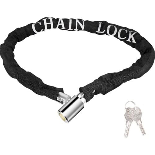 New Bicycle Lock Safe Metal Anti-Theft Bike Motorcycle Chain Lock Security Reinforced Bike Chain Locks Bicycle Accessories