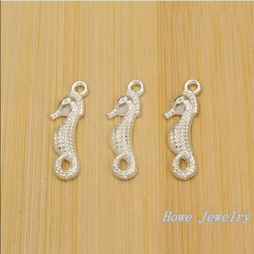 Wholesale 150 PCS Vintage Charms Hippocampus Pendant Bright silver Fit Bracelets Necklace DIY Metal Jewelry Making JC-723