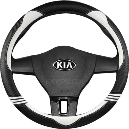 Car Steering Wheel Cover Anti-Slip for Kia Cerato Forte Sportage K5 K9 K2 K3 K4 KX3 KX5 KX7 Seltos Stinger 38cm Accessories