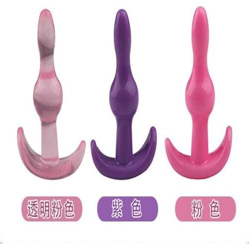 90*24mm Transparent Beaded anal plug vestibule anal Toys plug masturbation device for adults doll sex 3pc/lot D244