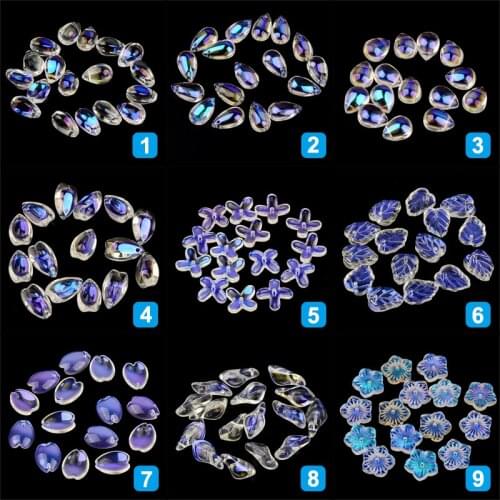 Colors Star Heart Transparency Lampwork Crystal Glass Spacer Beads For Jewelry Making DIY Needlework Bracelet Necklace Hairpin