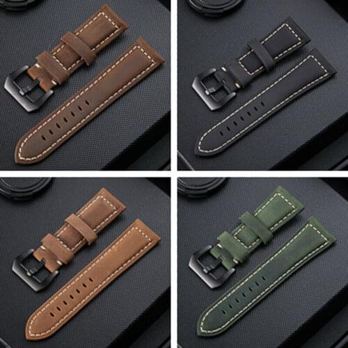 22MM Leather Strap For Fossil Gen 5 Carlyle HR/Julianna HR Smart Watch Bracelet Bands For Fossil Sport 43mm/Q Explorist HR Gen 4