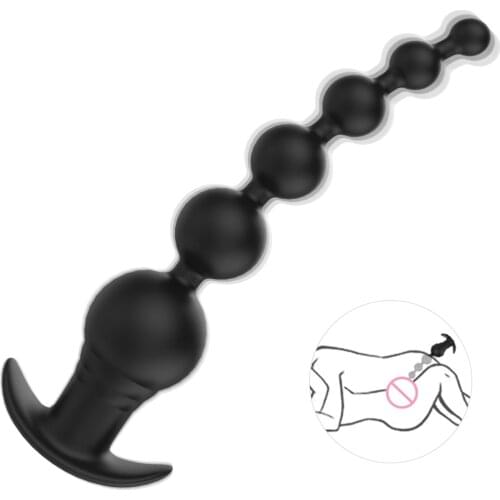 Men women sex toys products silicone large anal beads vibrating anal beads for sex toy